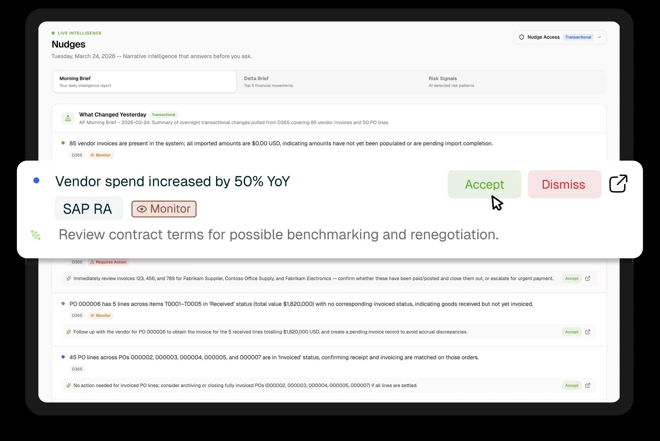 Rever decision intelligence dashboard